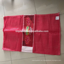 Exportación de bolso de malla de leña rosa portátil 50x72cm Al mercado de Noruega